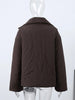 Stand Collar Cotton Jackets For Women Casual Long Sleeve Side Lace Up Coats Lady Winter Street Warm Chic Outerwear