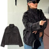 Chic Suede Women Bomber Jacket Women Long Sleeve Pockets Straight Loose Coat Fall Winter Streetwear Outwear