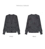 Winter Bright Silk Yarn V-neck Cardigan Aging Reduction Long Sleeve Women's Thick Knitted Jacket
