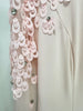 High Street Designer Women's Spliced Mesh Diamonds Beaded Long Sleeved Floor Length Maxi Long Dress