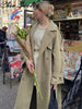 Casual Solid Long Women Coat Urban Full Sleeve Belt Double Breasted Female Jacket Autumn Winter Chic Lady Streetwear