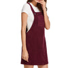 Women's Suspender Skirt Corduroy Spring and Autumn Pocket Strap Adjustable Casual Strap Short Dress