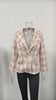 Casual Thin Suit Lady Long-sleeved Blazer Double-breasted Check Blazer Slim Fit Office Lady Elegant Chic Jacket Coat