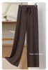 100% Merino Wool High Waist Knitted Pants Female Korean Wide Leg Pants Autumn and Winter Wool Pants Solid Color Casual Pants