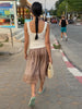 Lace Patchwork Satin Lace Up Shorts Women Sexy Hollow Out High Waist Drawstring Half Pants Wide Leg Trousers Chic Lady Partywear