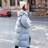 Down Cotton Jacket Women's Winter Clothing Korean Loose Cotton-Padded Coat Casual Long Overcoat Thick Warm Hooded Parka