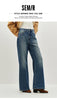 Women Jeans Belted Fleece Lined Flared Loose Fit Distressed Wash Vintage HighWaist Streetwear Denim Pants