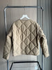 Spring women's vintage crewneck quilted cotton-padded loose version of quilted casual jacket