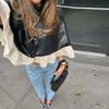 Women's Coat Stand Collar Single Breasted Ruffle Hem Patchwork Female Cape Early Spring Chic Holiday Lady Capes