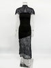 Elegant Lace Printed Long Dress For Women See-Through Turtleneck Patchwork Bandeau Party Dress Female Spring Maxi Dress