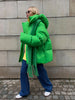 Women Winter Cotton Coat Women Loose Cotton Padded Jacket Solid Hooded Parkas Coat Female Puffer Coat Winter Outwear