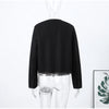 Spring Double Breasted Cardigan Jacket For Women Vintage Round Collar Cropped Coats Lady High Street Chic Outerwear