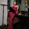 Elegant 2 Pieces Dress Set with Scarf Women Matching Sets Sexy Cropped Top and Long Dress Set Casual Dress
