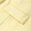 Chic Solid Stand Neck Blazer Jacket Pant Set Women Full Sleeve Shoulder Pads Coat Wide Leg Pants Autumn Commute Outfit