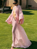 Sexy See Through Dress Women Simple Hollow Ruched Lantern Sleeve Patchwork Elegant Vacation Party Clubwear