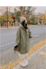Autumn Winter Korean Loose Women Down Cotton Coat Hooded Medium Length Cotton Coat Large Pocket Windproof Coat