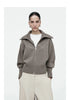 Apparel Yazhimei Cos Mod Spring of Ladies' Casual Standard Fit Waist-Cinching Knitted Pilot Jacket