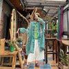 Spring Retro Print Ramie Loose Women Thin Wind Coats Leisure Long Trench Vintage Chinese Style Coat