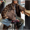 Women Faux Fur Overcoat Chic Lapel Long Sleeve Loose Fluffy Coat Lady Winter Warm Elegant Street Outerwear