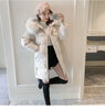 Autumn Winter Down Cotton Jacket Women Korean Mid-Long Cotton-Padded Thick Warm Parkas Hooded Coat Female Casual Ladies Tops