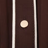 Women Brown With Belt Pleated Midi Dress Front Button Long Sleeve Chiffon Autumn Dresses Female Office Vestidos