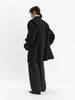 The Ultimate Store Hit Women's Mid-Length Oversized Blazer with Shoulder Pads for Petite Figures, Casual Suit Jacket