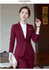 Novelty Wine Red Formal Women Business Suits with Skirt and Jackets Coat Ladies Office Professional Blazers Spring OL Styles