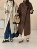 Double-Sided Cashmere Coat For Women In Autumn And Winter, Hepburn Style Woolen Long Coat