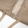 Hipster Zip Crop Jacket Women Warm Chic Pocket Turtleneck Full Sleeve Ribbon Street Basic Winter Puffer Quilted Parkas