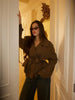 Solid Lace Up Short Windbreaker Women Elegant Full Sleeve Button Loose Chic Trench Coat Office Lady Daily Commute Outwear