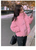 Women Parkas Turtleneck Full Sleeve Thick Coats Short Coat Solid Zipper Spliced Jackets Pocket Casual Elegant Lady Winter