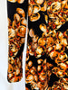 High Street Fall Winter Designer Vestido Women's Long Sleeve Grape Printed Velvet Dress