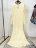 High Street Designer Party Vestido Women's Stand Collar Formal Cape Sleeve Diamonds Beading Long Maxi Dress