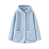 Jacket Women Winter Reversible Sweatshirt Faux Lamb Wool Fleece Solid Color Top Women's Clothing