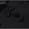 Green Stand Collar Napoleon Cropped Jacket Women Full Sleeve Shoulder Pad Jackets Spring Lady Street Outwear