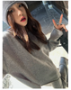 Korean Version of Soft Waxy Lazy Wind Knitting Set Gentle Round Neck Pullover Sweater Wide Leg Pants Two-piece Set Women