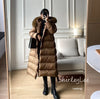 Winter Women 90% White Duck Down Jackets Ultra Light Warm Long Parkas Real Fox Fur Collar Female Hooded Snow Coats