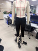Women’s Split Hem Capri Pants Fold Over Waist Solid Color Slim Fit Cropped Pants Trousers