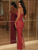 Sexy Valentine's Day Dress Women Patchwork Jacquard Double-Layer Elegant Coquette Evening Prom Party Long Bodycon