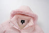 Womens Fleece Long Padding Winter Jacket Down Puffer Outwear with Removable Hood Waterproof Windproof Thicken Park Coat
