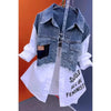 Women Denim Blouse Jacket Spring Autumn Korean Splicing Ladies Cowboy Shirt Tops Casual Stripe Female Windbreaker