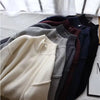 Korean Women's Knitted Sweater Double Zipper Stand Collar Coat Autumn Winter Casual Versatile Loose Cardigan Tops 3XL