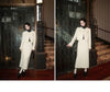 Women's Winter Little Fragrance Short Tweed Blazers Skirt Set Vintage Solid Color Round Neck Tassel Jacket Two-piece Sets