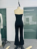 Women's Corseted Jumpsuit Simple solid colour Slim models Hip lifting design Single Piece Flared Pants