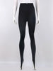 Black Sexy Leggings Women's Pants Solid Commute Wrap Skinny Autumn High Waist Trousers Patchwork Female Pants