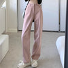 Woman Vintage Wide Leg Jeans Girls High Waist Pants Female Black Black Grey Retro Blue Light Blue Pink Denim Trousers