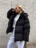 Women Winter Cotton Coat Women Loose Cotton Padded Jacket Solid Hooded Parkas Coat Female Puffer Coat Winter Outwear