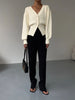 Autumn Sweater Cardigan Coat Women Korean Casual Elegant Long Sleeve Knitted Tops Knitwear Outwear Pull Femme