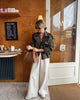 Autumn Women Solid Cropped Trench Coat Vintage Double Breasted Long Sleeve Short Jacket Lapel Collar Windbreaker