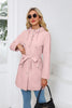 Spring Autumn Hooded Water-repellent Jacket with Belt Thin Casual Loose Trench Coat Women Windbreaker
